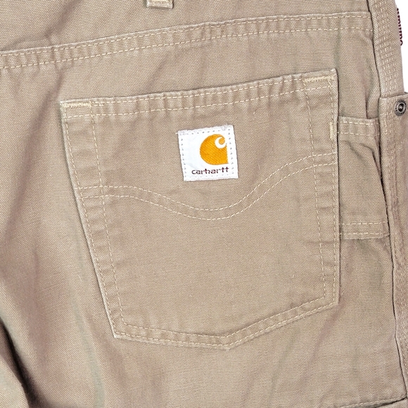Carhartt Dark Khaki Heavy 100% Cotton Work Jobcore Summer Shorts 14 - Picture 8 of 16